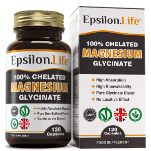 chelated magnesium glycinate 500mg uk made vegan supplement bisglycinate magnesium no artificial fillers no magnesium stearate