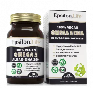 Vegan Omega 3 DHA Algae Oil 250mg