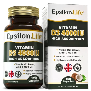 vitamin d3 k2 mk7 all trans zinc citrate boron mct oil 4000iu vitamin d 120 capsules high potency supplement uk made